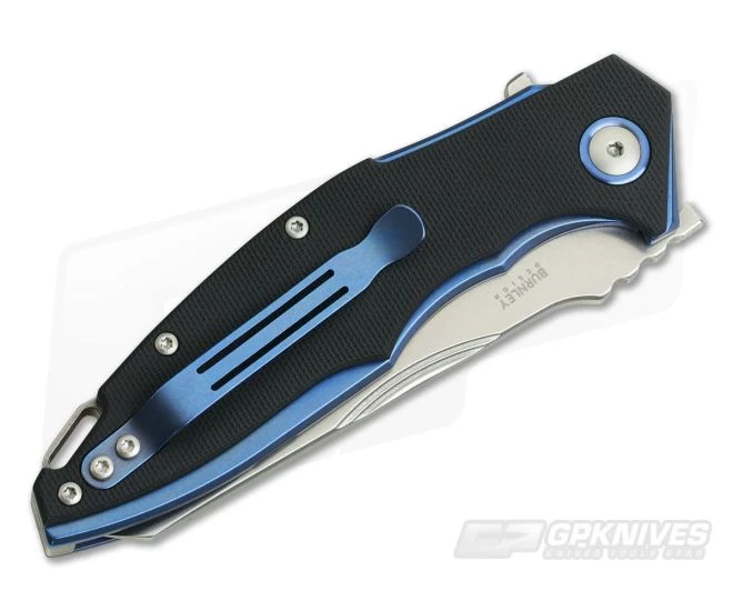 MKM Mikita Burnley Raut M390 Blue Titanium Frame Lock Flipper Black G10 VP01-GB-BK 4 MKM Mikita Burnley Raut M390 Blue Titanium Frame Lock Flipper Black G10 VP01-GB-BK - Image 2