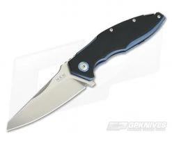 MKM Mikita Burnley Raut M390 Blue Titanium Frame Lock Flipper Black G10 VP01-GB-BK