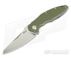 MKM Mikita Burnley Raut M390 Titanium Frame Lock Front Flipper Green G10 VP01-GF-GR