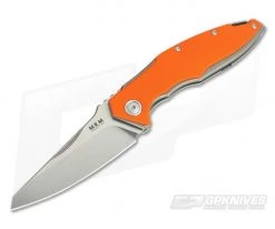 MKM Mikita Burnley Raut M390 Titanium Frame Lock Front Flipper Orange G10 VP01-GF-OR