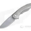 MKM Mikita Voxnaes Timavo Liner Lock Flipper Blasted Milled Titanium Damasteel VP02-D