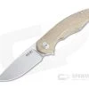 MKM Mikita x Vox Timavo Stonewashed M390 Natural Micarta Liner Lock Flipper VP02-NC -Outlet Flippers Store vp02 nc 1