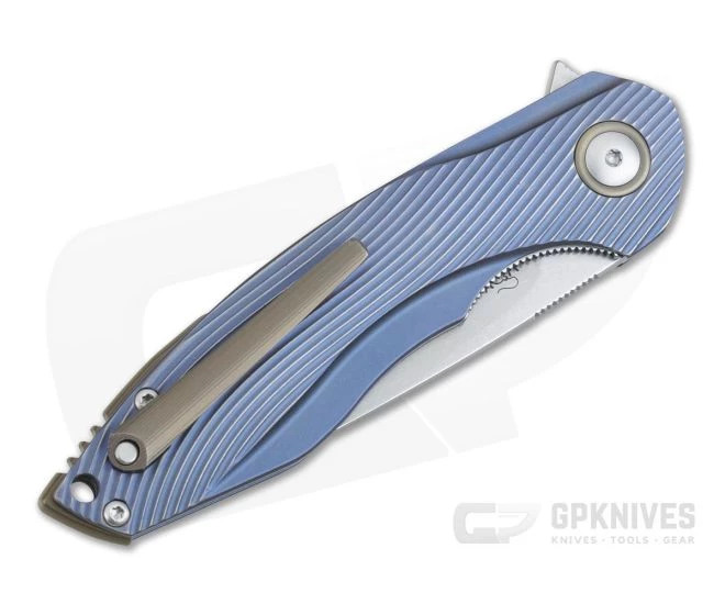 MKM Mikita Voxnaes Timavo Liner Lock Flipper Blue Bronze Milled Titanium M390 VP02-T3BB 4 MKM Mikita Voxnaes Timavo Liner Lock Flipper Blue Bronze Milled Titanium M390 VP02-T3BB - Image 2