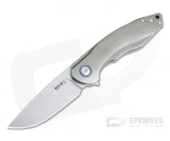 MKM Mikita Voxnaes Timavo Liner Lock Flipper Stonewashed Titanium M390 VP02-TSW