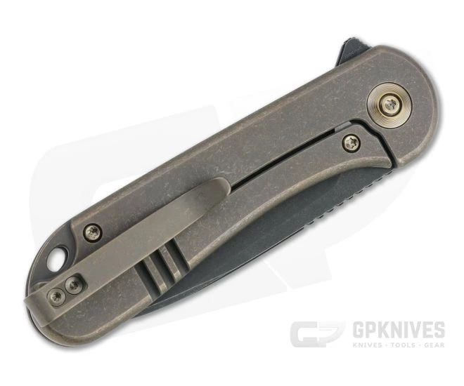 WE Knives Elementum Black Stonewashed 20CV Bronze Titanium Frame Lock Flipper WE18062X-4 4 WE Knives Elementum Black Stonewashed 20CV Bronze Titanium Frame Lock Flipper WE18062X-4 - Image 2