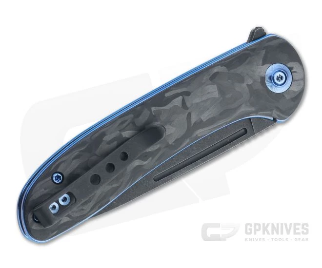 WE Knives Saakshi Black Stonewashed 20CV Marbled Carbon Fiber Liner Lock Flipper WE20020C-2 4 WE Knives Saakshi Black Stonewashed 20CV Marbled Carbon Fiber Liner Lock Flipper WE20020C-2 - Image 2