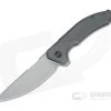 WE Knives Quixotic Blasted 20CV Stonewashed Gray Titanium Flipper WE21016-1