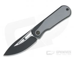 WE Knives x Hel Baloo Front Flipper Black Stonewashed 20CV Gray G10 Titanium Folder WE21033-1