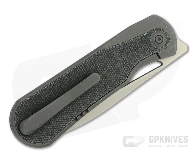 WE Knives x Hel Baloo Front Flipper Blasted 20CV Dark Green Micarta Gray Titanium Folder WE21033-4 4 WE Knives x Hel Baloo Front Flipper Blasted 20CV Dark Green Micarta Gray Titanium Folder WE21033-4 - Image 2