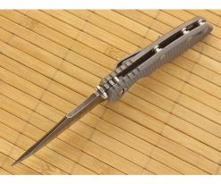 Hinderer Knives XM-18 3.5" DLC Bowie Flipper Gray Working Finish Frame #2 -Outlet Flippers Store xm18 35 032 3