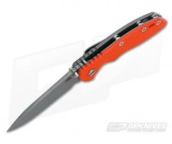 Hinderer Knives XM-18 3.5" Orange Slicer Flipper Working Finish -Outlet Flippers Store xm18 35 073 3