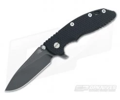Hinderer Knives XM-18 3.5" DLC Slicer Flipper Black DLC Frame