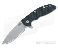 Hinderer Knives XM-18 3.5" Green-Black Spanto Flipper Battle Bronze Frame