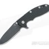 Hinderer Knives XM-18 3.5" Green-Black Spanto Flipper Black DLC Frame