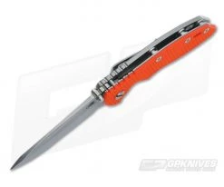 Hinderer Knives XM-18 3.5" Orange Spanto Flipper Stonewashed -Outlet Flippers Store xm18 35 085 3