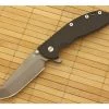 Hinderer Knives XM-24 WF Anthracite DLC Spanto Flipper Black G10