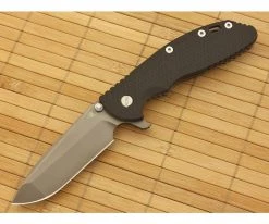 Hinderer Knives XM-24 Anthracite DLC Spanto Flipper Black G10