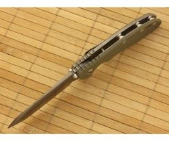 Hinderer Knives XM-24 Anthracite DLC Spanto Flipper Green G10 -Outlet Flippers Store xm24 021 3