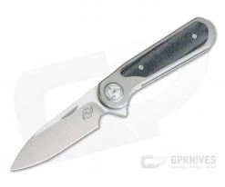 Liong Mah Design Zulu Black Canvas Micarta Titanium Frame Lock Flipper M390