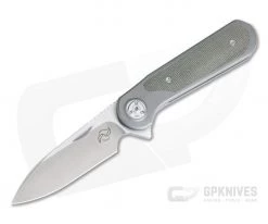 Liong Mah Design Zulu Green Canvas Micarta Titanium Frame Lock Flipper M390