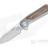 Liong Mah Design Zulu Natural Canvas Micarta Titanium Frame Lock Flipper M390